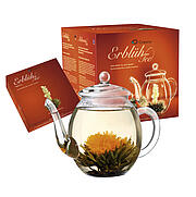 Coffret cadeau Creano "BloomingTea" Thé blanc et théière en verre, 0,5 l